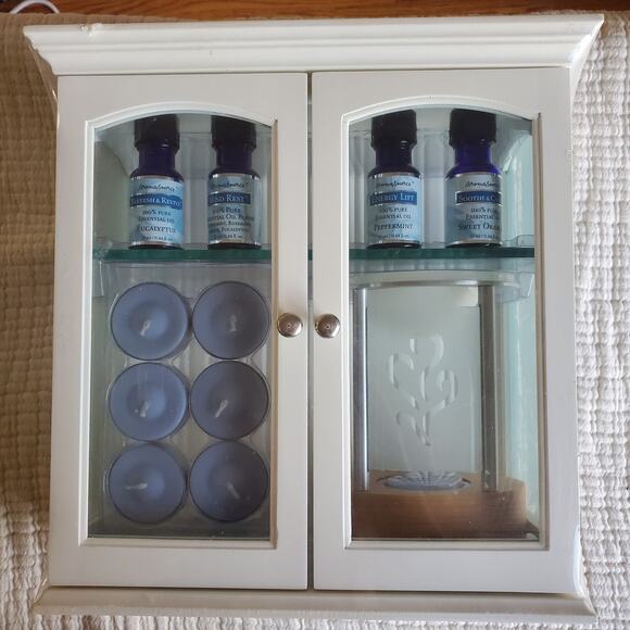 Aroma Source Aromatherapy Oils , Diffuser , Candles & Cabinet Set ~New - Picture 5 of 9
